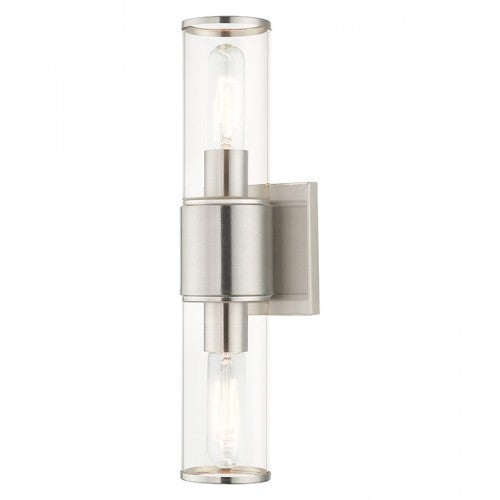 ##Antique Hardware## 2 Light Brushed Nickel Vanity Sconce