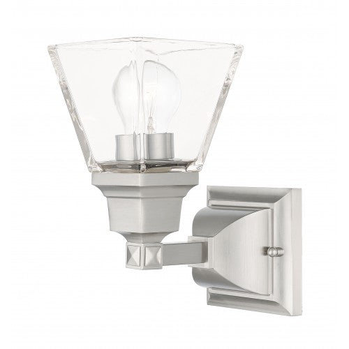 ##Antique Hardware## 1 Light Brushed Nickel Wall Sconce