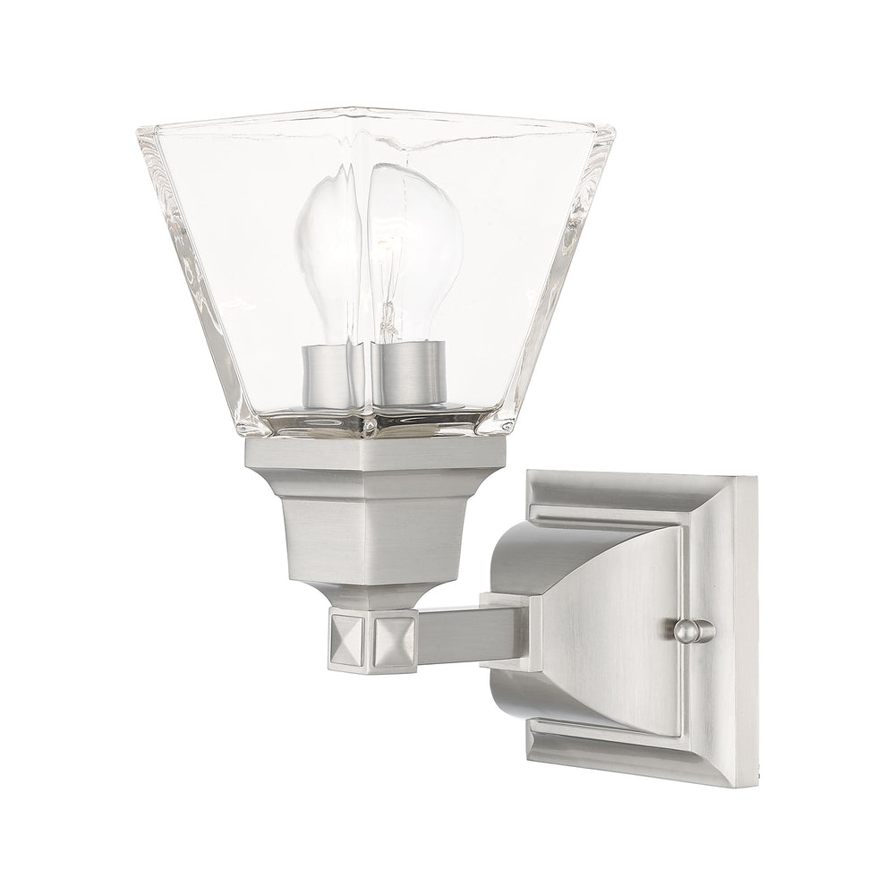 ##Antique Hardware## 1 Light Brushed Nickel Wall Sconce