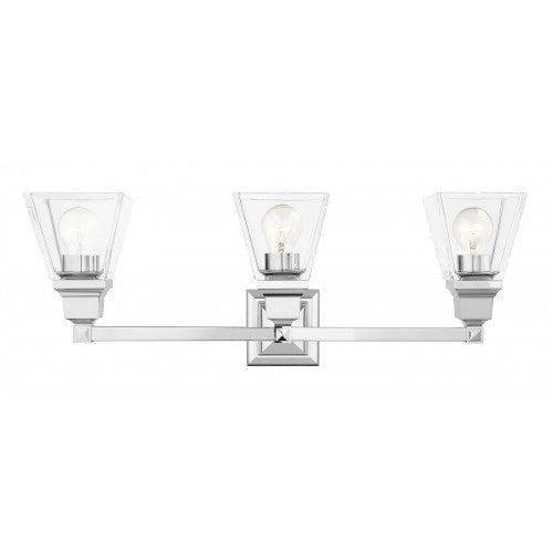 ##Antique Hardware## 3 Light Polished Chrome Bath Vanity