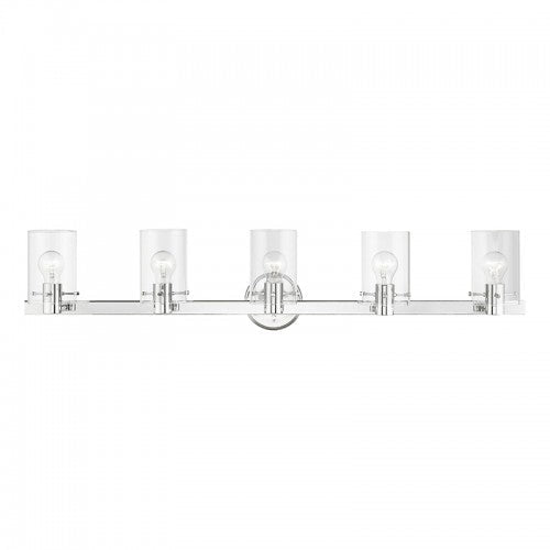 ##Antique Hardware## 5 Light Polished Chrome Vanity Sconce