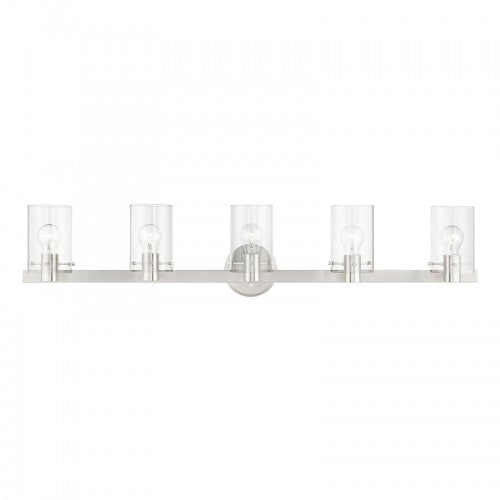 ##Antique Hardware## 5 Light Brushed Nickel Vanity Sconce