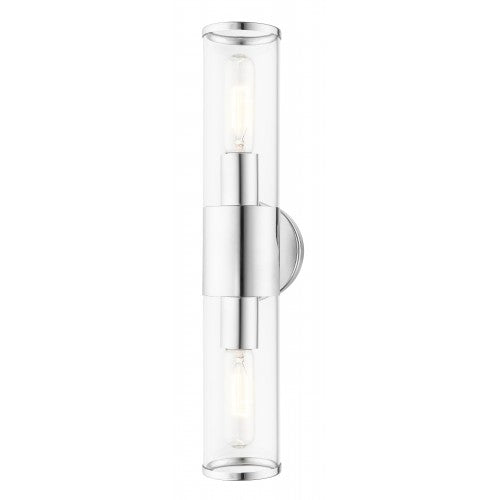 ##Antique Hardware## 2 Light Polished Chrome ADA Vanity Sconce