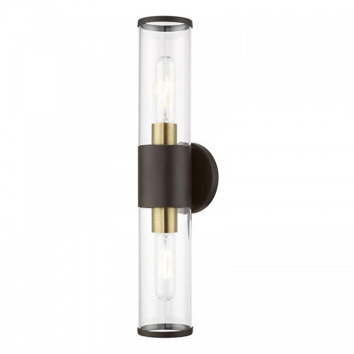 ##Antique Hardware## 2 Light Bronze ADA Vanity Sconce