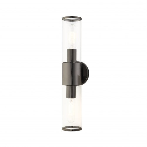 ##Antique Hardware## 2 Light Black Chrome ADA Vanity Sconce