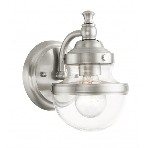 ##Antique Hardware## 1 Light Brushed Nickel Wall Sconce