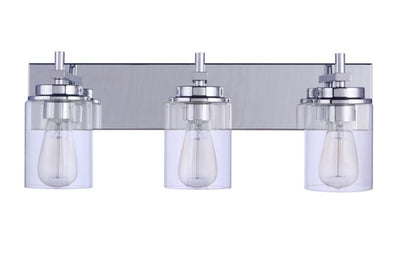 ##Antique Hardware## Reeves 3 Light Vanity in Chrome