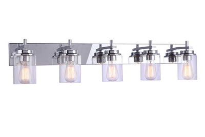 ##Antique Hardware## Reeves 5 Light Vanity in Chrome