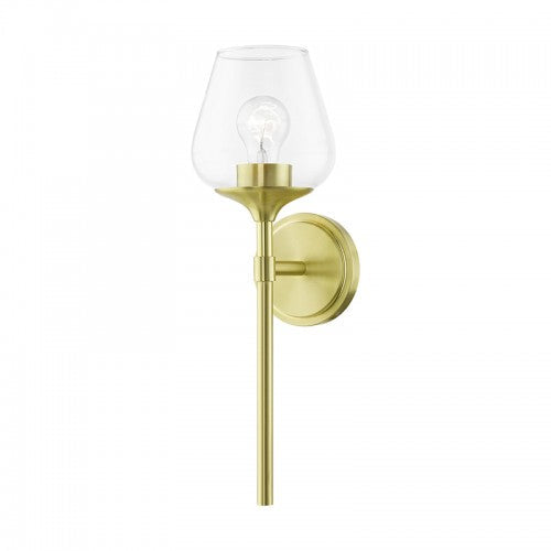 ##Antique Hardware## 1 Light Satin Brass Vanity Sconce
