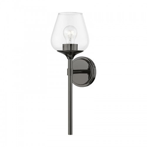 ##Antique Hardware## 1 Light Black Chrome Vanity Sconce