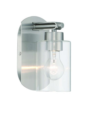 ##Antique Hardware## Hendrix 1 Light Wall Sconce in Brushed Polished Nickel