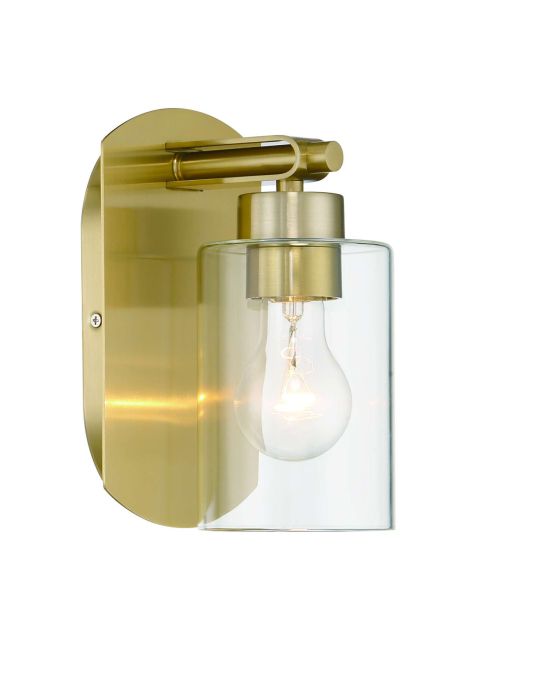 ##Antique Hardware## Hendrix 1 Light Wall Sconce in Satin Brass