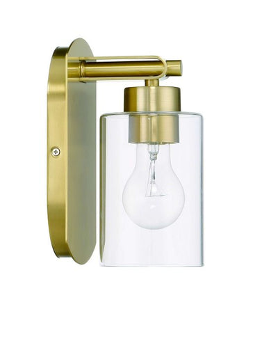 ##Antique Hardware## Hendrix 1 Light Wall Sconce in Satin Brass