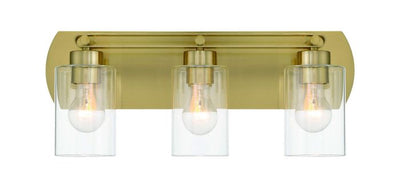 ##Antique Hardware## Hendrix 3 Light Vanity in Satin Brass