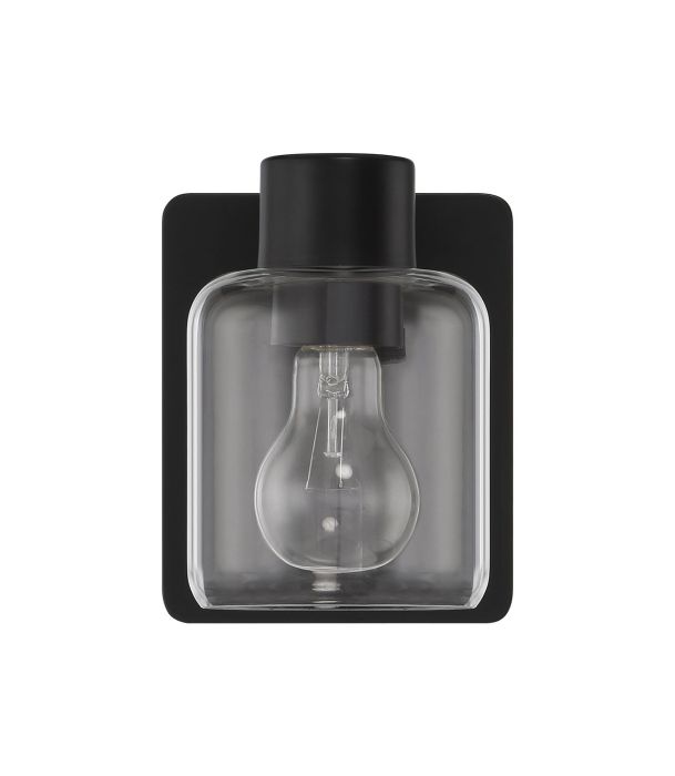 ##Antique Hardware## Rori 1 Light Wall Sconce in Flat Black