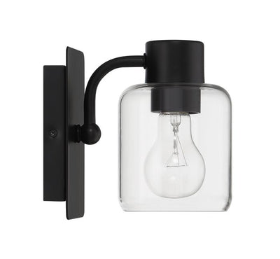 ##Antique Hardware## Rori 1 Light Wall Sconce in Flat Black