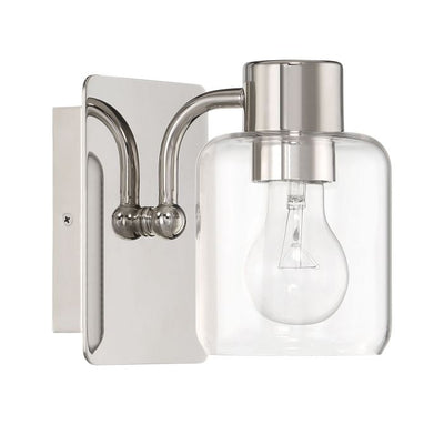 ##Antique Hardware## Rori 1 Light Wall Sconce in Polished Nickel