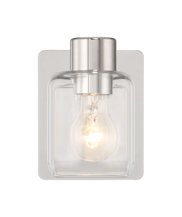 ##Antique Hardware## Rori 1 Light Wall Sconce in Polished Nickel