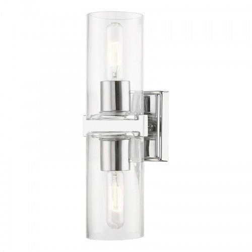 ##Antique Hardware## 2 Light Polished Chrome Vanity Sconce