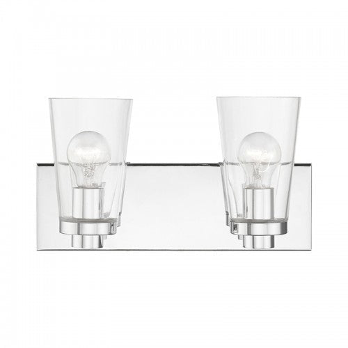 ##Antique Hardware## 2 Light Polished Chrome Vanity Sconce