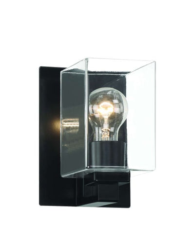 ##Antique Hardware## McClane 1 Light Wall Sconce in Flat Black