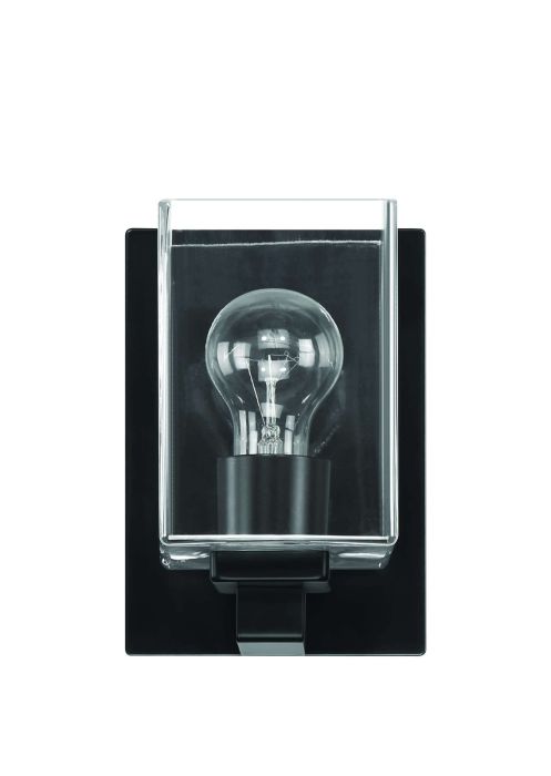 ##Antique Hardware## McClane 1 Light Wall Sconce in Flat Black