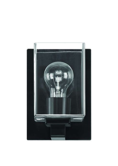 ##Antique Hardware## McClane 1 Light Wall Sconce in Flat Black