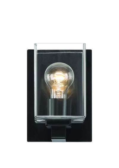 ##Antique Hardware## McClane 1 Light Wall Sconce in Flat Black