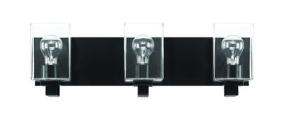 ##Antique Hardware## McClane 3 Light Vanity in Flat Black