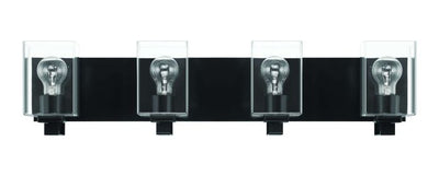 ##Antique Hardware## McClane 4 Light Vanity in Flat Black