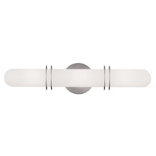 ##Antique Hardware## 3 Light Brushed Nickel Bath Light