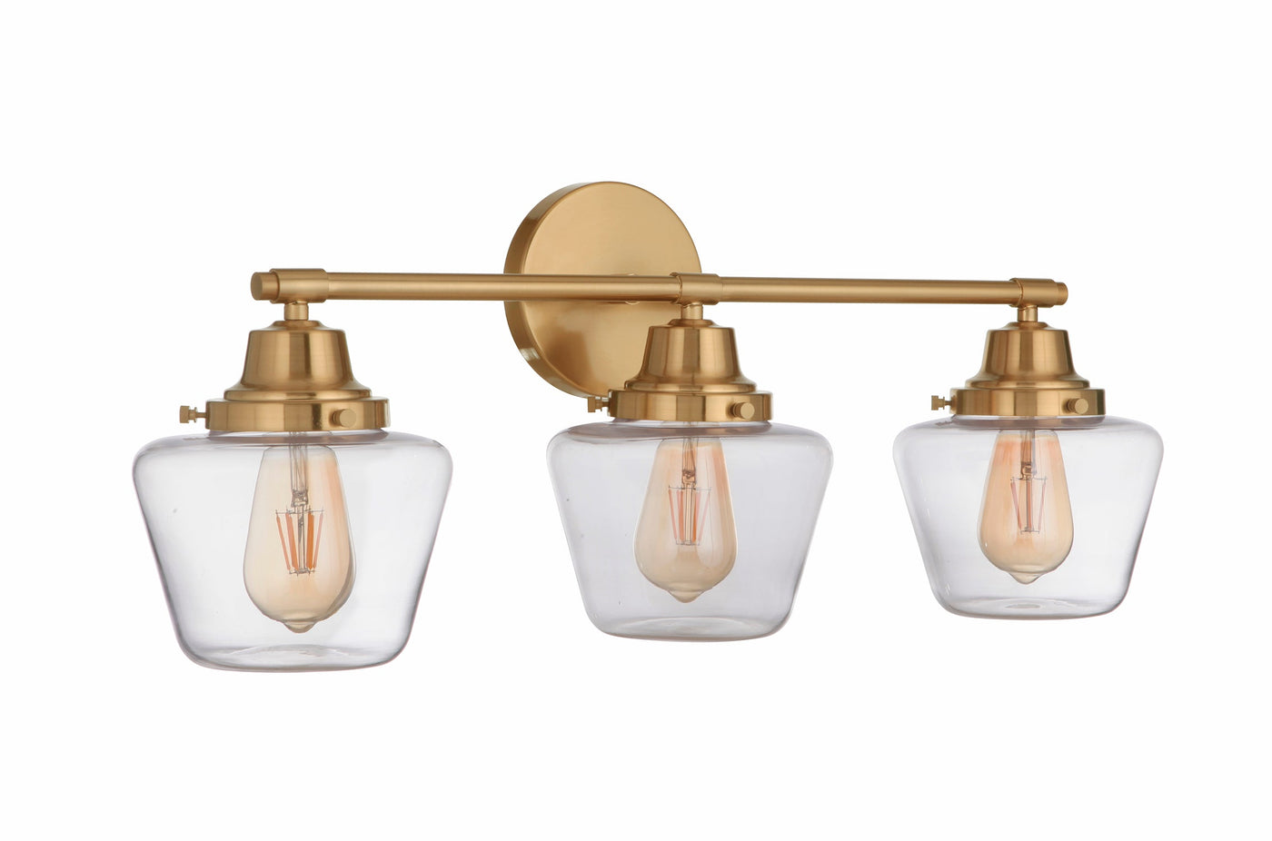 ##Antique Hardware## Essex 3 Light Vanity in Satin Brass