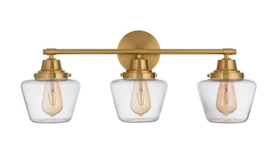 ##Antique Hardware## Essex 3 Light Vanity in Satin Brass