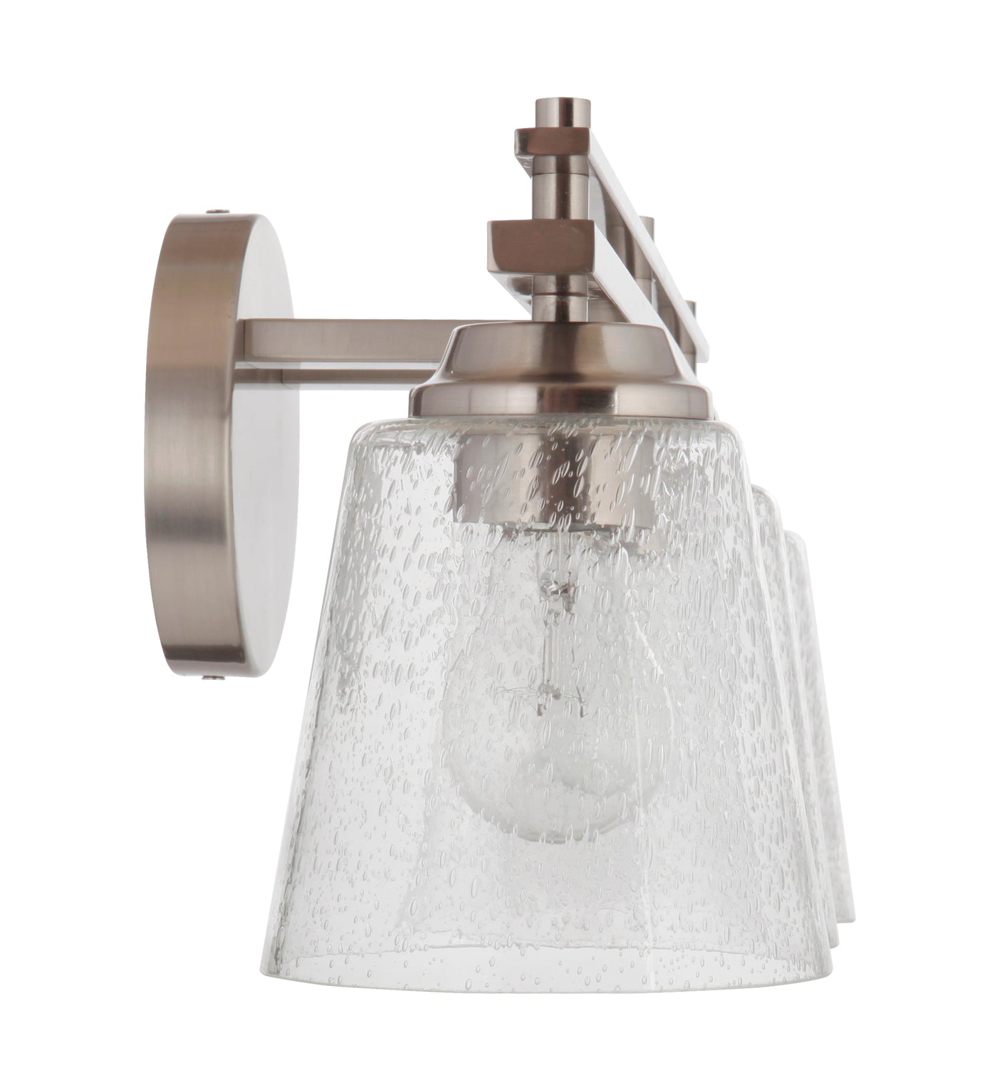 ##Antique Hardware## Drake 3 Light Vanity in Brushed Polished Nickel