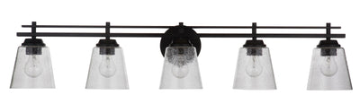 ##Antique Hardware## Drake 5 Light Vanity in Flat Black