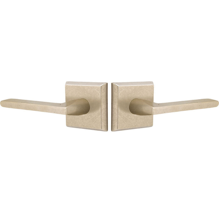 Antique Hardware Emtek Solid Brass Sandcast Lariat Lever With Square Rosette EMTEK LEVER DOOR KNOB