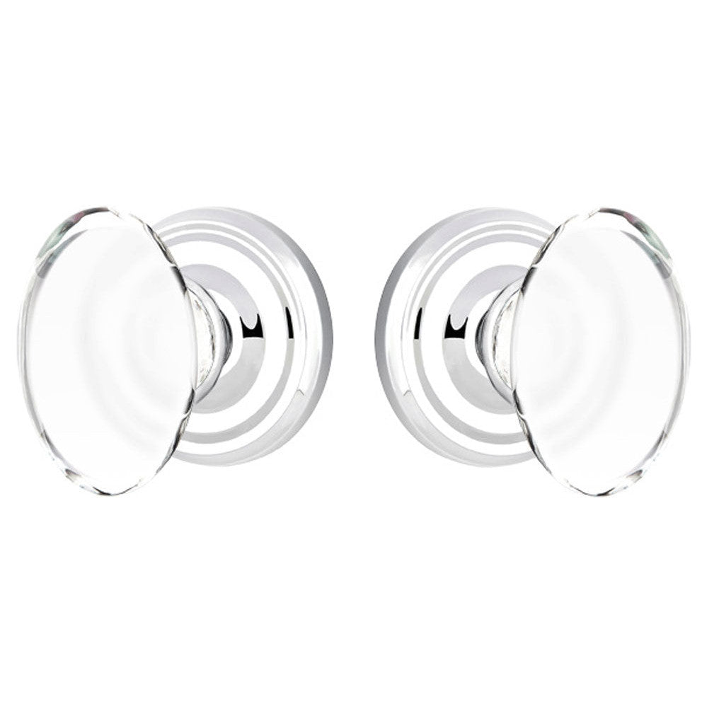 ##Antique Hardware## Emtek Crystal Hampton Door Knob Set With Regular Rosette (Several Finish Options)
