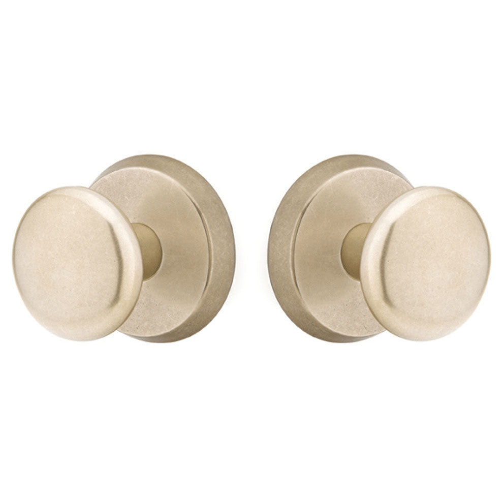 ##Antique Hardware## Solid Brass Sandcast Winchester Door Knob Set With Disk Rosette