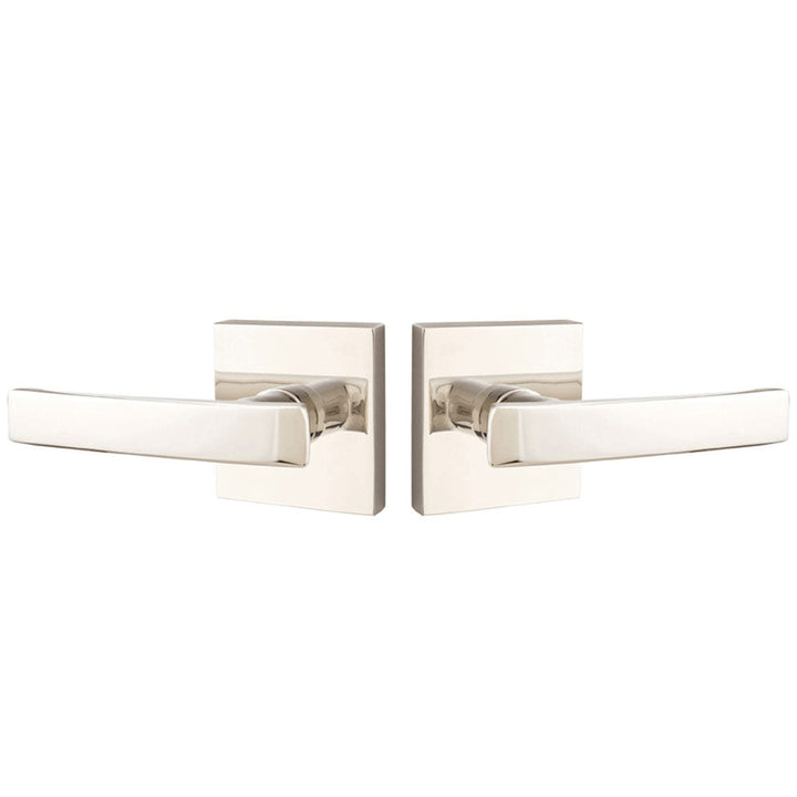 Antique Hardware Emtek Solid Brass Geneva Lever With Square Rosette (Several Finish Options) EMTEK LEVER DOOR KNOB