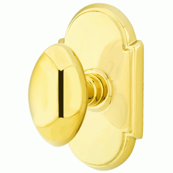 ##Antique Hardware## Solid Brass Egg Door Knob Set With # 8 Rosette (Several Finish Options)