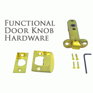 ##Antique Hardware## Solid Brass Egg Door Knob Set With Rectangular Rosette