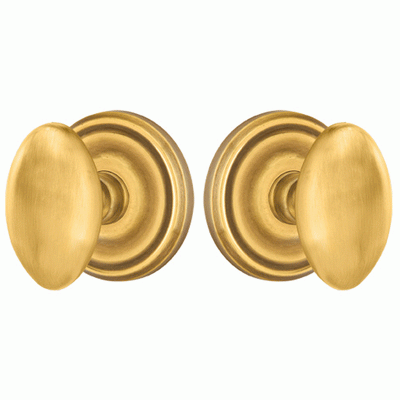 Antique Hardware Emtek Solid Brass Egg Door Knob Set With Regular Rosette (Several Finish Options) EMTEK DOOR KNOB