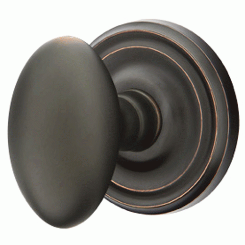 Antique Hardware Emtek Solid Brass Egg Door Knob Set With Regular Rosette (Several Finish Options) EMTEK DOOR KNOB