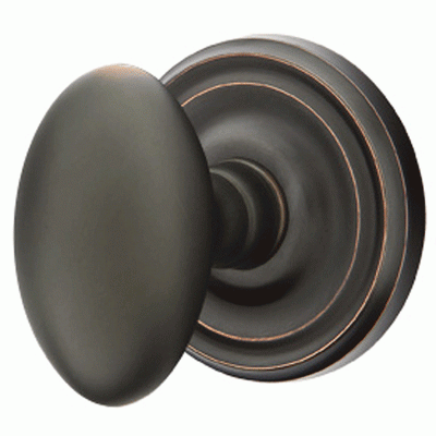 Antique Hardware Emtek Solid Brass Egg Door Knob Set With Regular Rosette (Several Finish Options) EMTEK DOOR KNOB