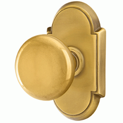 ##Antique Hardware## Solid Brass Providence Door Knob Set With # 8 Rosette (Several Finish Options)