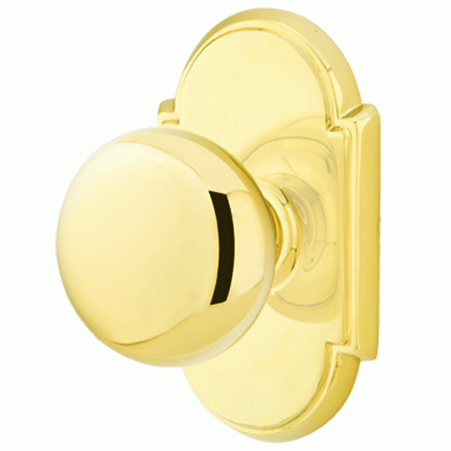 ##Antique Hardware## Solid Brass Providence Door Knob Set With # 8 Rosette (Several Finish Options)