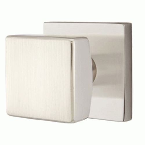 Antique Hardware Emtek Solid Brass Square Knob With Square Rosette (Several Finish Options) EMTEK DOOR KNOB