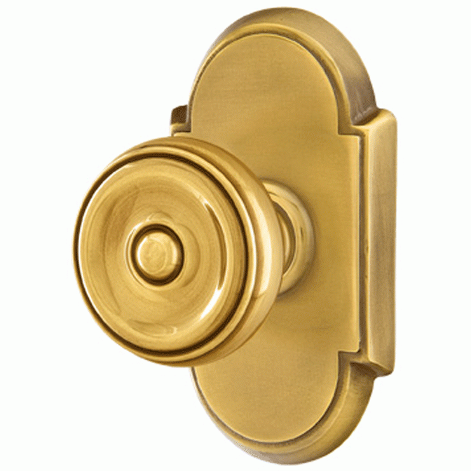 ##Antique Hardware## Solid Brass Waverly Door Knob Set With # 8 Rosette (Several Finish Options)