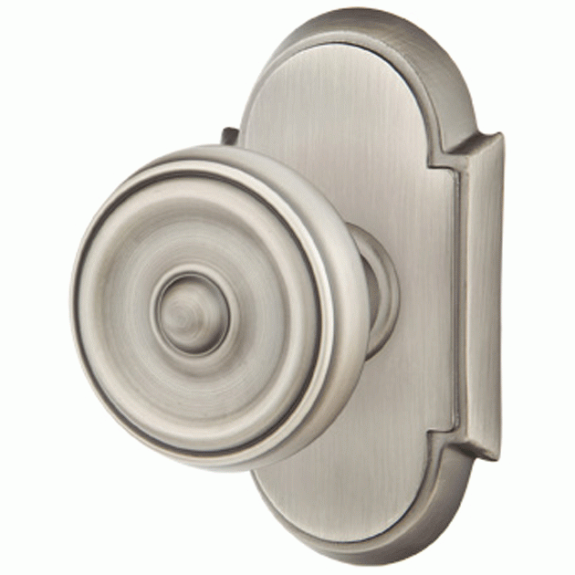 ##Antique Hardware## Solid Brass Waverly Door Knob Set With # 8 Rosette (Several Finish Options)