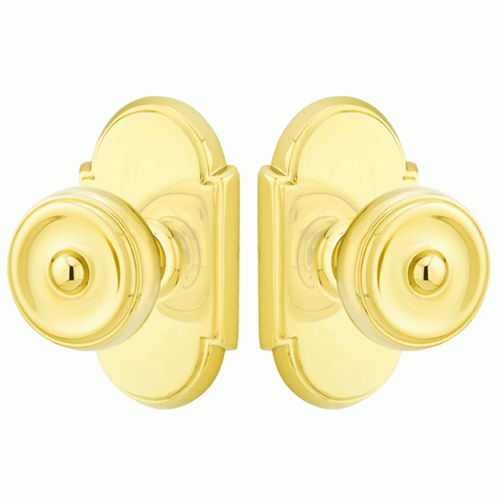 ##Antique Hardware## Solid Brass Waverly Door Knob Set With # 8 Rosette (Several Finish Options)